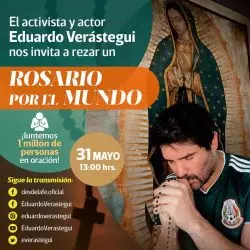 Eduardo Verástegui quiere un millón de rosarios coronando a la Virgen, el próximo 31 de mayo 1 Verastegui