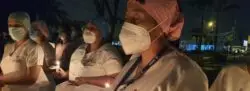 Personal de Hospital Teodoro Maldonado, en Guayaquil, pide en vigilia auxilio de Dios en la pandemia 2 Hospital Maldonado 2