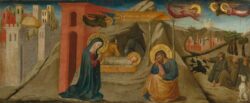 1920px Bicci di Lorenzo The Nativity and the Annunciation to the Shepherds 1920.19 Fogg Museum 700x287 1