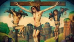 nosso senhor jesus cristo crucificado entre dois ladroes