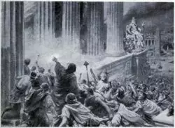 El espíritu del Concilio, la comunión eclesial y el imaginario incendio de la biblioteca de Alejandría 4 978px The Burning of the Library at Alexandria in 391 AD 700x515 1