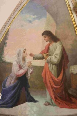 Virgen comulga de manos de San Juan 2