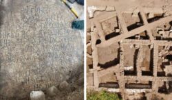 Arqueologos descobrem mosaico indicando a casa dos apostolos Pedro Felipe e Andre