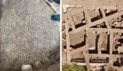 Arqueólogos descubren cimientos del Tabernáculo en Tierra Santa 2 Arqueologos descobrem mosaico indicando a casa dos apostolos Pedro Felipe e Andre