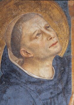 505px Fra Angelico Saint Dominic adoring the Crucifixion San Antonino cloister close up Saint Dominic