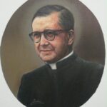San Josemaria Escriva de Balaguer 65x54. Como peculiaridad la imagen esta sacada de una pequena foto del Santo de los anos 50 en blanco y negro
