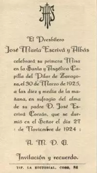 El Camino del Sacerdote: Primer centenario de la Ordenación de San Josemaría Escrivá 4 image 1