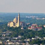 Basilica of the National Shrine of the Immaculate Conception from atop Washington Mnt