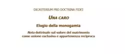 ‘Una Caro’: Dicasterio para la Doctrina de la Fe emite texto sobre la monogamia 2 1 4