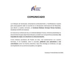 Se conocen más detalles de la detención del Cardenal Porras en el aeropuerto de Caracas 2 7 1