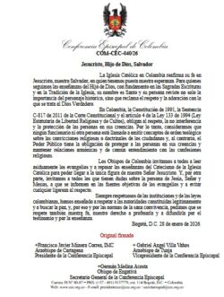 Obispos de Colombia reaccionan ante afirmaciones del presidente sobre Jesucristo 3 1 10