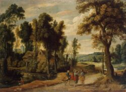 A camino de Emaús 2 Jan Wildens Landscape with Christ and his Disciples on the Road to Emmaus WGA25745 700x509 1