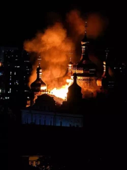 Ucrania: ataque ruso daña catedral histórica de Kiev 2 4 5